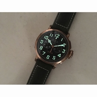 Pilot Type 20 Chronograph Real Bronze Black Dial Green Nubuck Strap XF A7750