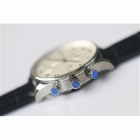 IWC Portuguese Chrono IW371447 White Dial Silver Marker Black Leather ZF A7750
