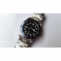 Heritage 2016 Black Bay Shield Blue Bezel Black Dial Bracelet A2824