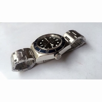Heritage 2016 Black Bay Shield Blue Bezel Black Dial Bracelet A2824