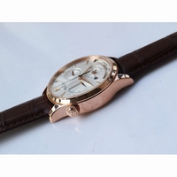 Master Geographic Real Power Reserve RG White Dial Brown Leather Strap A939 ZF