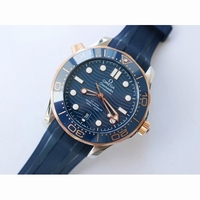 Seamaster Diver 300M 2018 SS/RG Ceramic Bezel Blue Dial Rubber Strap VSF A8800