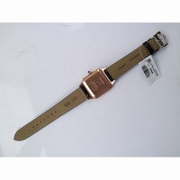 Cartier Santos RG Silver Dial Black Croco Strap Ronda Quartz