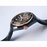 Planet Ocean 45.5mm Deep Gold Real Ceramic Black Dial Leather VSF A8906 Super Clone