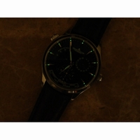 Master Geographic Real Power Reserve Black Dial Leather Strap A939 ZF