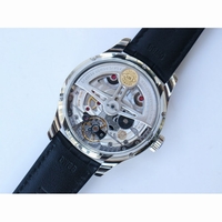 Portuguese Real PR Real Annual Calendar Edition ��Pisa�� Black Dial Leather Strap A52850 ZF