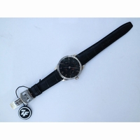 Portuguese Real PR Real Annual Calendar Edition ��Pisa�� Black Dial Leather Strap A52850 ZF