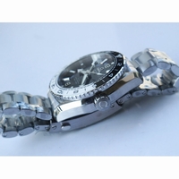 Planet Ocean 600M 'Tai Chi' GMT 43.5mm Black/White Ceramic Bezel Black Dial Bracelet A8906 Super Clone VSF