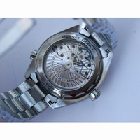 Planet Ocean 600M 'Tai Chi' GMT 43.5mm Black/White Ceramic Bezel Black Dial Bracelet A8906 Super Clone VSF