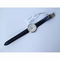Rendez-Vous Night & Day Polished Bezel White Textured Dial Blue Leather Strap A898 ZF
