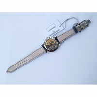 Rendez-Vous Night & Day Polished Bezel White Textured Dial Blue Leather Strap A898 ZF