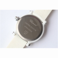 Happy Sports Ladies Ceramic White Dial Rubber Quartz