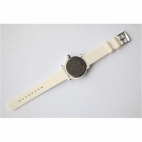 Happy Sports Ladies Ceramic White Dial Rubber Quartz