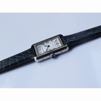Tank Solo 35mm White Dial Black Croco Strap Quartz AF