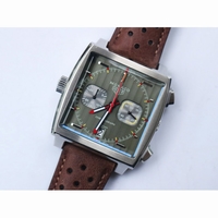Monaco Classic  Chrono *6 Dials* Leather Quartz 