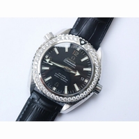 Planet Ocean Professional 42mm Dimond Bezel Black & White Dial Leather A8500