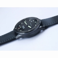 Fifty Fathoms Bathyscaphe Ceramic Black Dial Sail-Canvas Strap A1315 Free Rubber Strap ZF