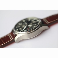 IWC Pilot Chrono 377719 43mm Grey Dial Leather ZF A7750
