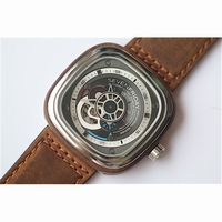 SevenFriday P3-2 Wood Black Dial Leather V6F Miyota 82S7