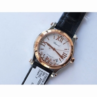 Happy Sport Automatic Two Tone 36mm White Dial Leather Strap A2892 ZF