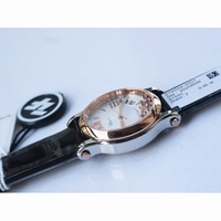 Happy Sport Automatic Two Tone 36mm White Dial Leather Strap A2892 ZF