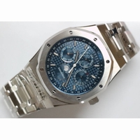 AP 26574 Royal Oak Perpetual Calendar 41mm 1:1 Best Blue&White Dial SS Bracelet A5134 JF
