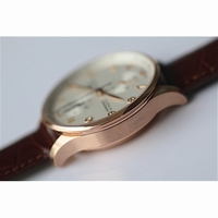 IWC Portuguese Chrono IW371480 RG Silver Dial Gold Marker Brown Leather ZF IWC79350 V2