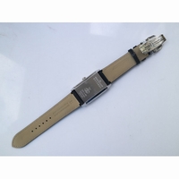 Reverso Two Face SS White Dial Circle Sub Dial on Black Leather Strap  OXF