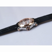 Happy Sport Mini RG/SS MOP Dial Black Leather Strap Swiss ETA 955.112 ZF