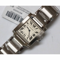 Tank Francaise Ladies SS Whtie Dial Bracelet Ronda Quartz