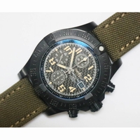 Avenger II Chrono DLC Case CF Dial Black Num Nylon Strap A-7750 