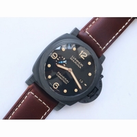 Pam 661 Carbotech Black Dial Brown Leather Strap P.9010 Clone VSF