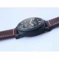 Pam 661 Carbotech Black Dial Brown Leather Strap P.9010 Clone VSF