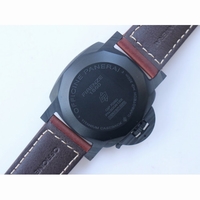 Pam 661 Carbotech Black Dial Brown Leather Strap P.9010 Clone VSF