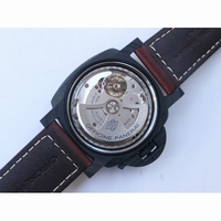 Pam 661 Carbotech Black Dial Brown Leather Strap P.9010 Clone VSF