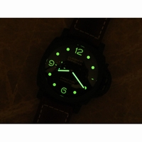 Pam 661 Carbotech Black Dial Brown Leather Strap P.9010 Clone VSF