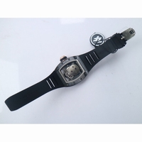 RM052 Skull Black Ceramic PVD Skeleton Dial Black Rubber Strap NH05A ZF