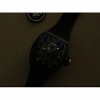 RM052 Skull Black Ceramic PVD Skeleton Dial Black Rubber Strap NH05A ZF