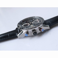 Carrera Calibre 16 Day-Date Ceramic Bezel Black Dial Leather Strap Cal.1887 V6F
