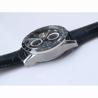 Carrera Calibre 16 Day-Date Ceramic Bezel Black Dial Leather Strap Cal.1887 V6F