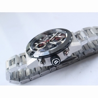 Calibre Heuer 01 Chrono SS/PVD Skeleton Dial Red Hand Bracelet A1887 XF