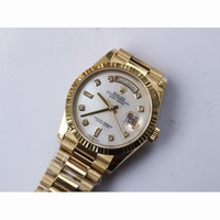 Rolex Day-Date 40mm YG Oyster Fluted Diamond Markers *6 Dials* Bracelet BP A2836