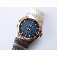 Constellation 38mm SS/RG Two Tone White & Blue Textured Dial Bracelet A8500 Super Clone VSF