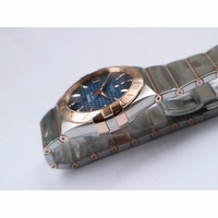 Constellation 38mm SS/RG Two Tone White & Blue Textured Dial Bracelet A8500 Super Clone VSF