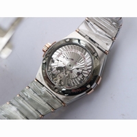 Constellation 38mm SS/RG Two Tone White & Blue Textured Dial Bracelet A8500 Super Clone VSF
