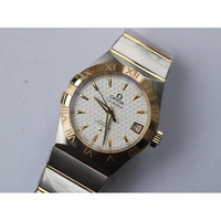 Constellation 38mm SS/YG Two Tone White & Yellow Textured Dial Bracelet A8500 Super Clone VSF