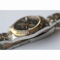 Rolex DateJust II Oyster Fluted Full 18K Gold Wrapped Roman Grey Dial Bracelet BP