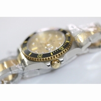 Submariner 116613 LN Diamonds Markers Gold Dial Two Tone Bracelet A2836