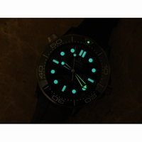 Seamaster Diver 300M Real Ceramic Case Black Dial Rubber Strap A8806 Free Leather Strap VSF