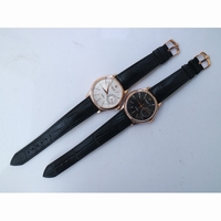 Cellini Date 50515 RG Black & White Dial Leather Strap A3165 BP